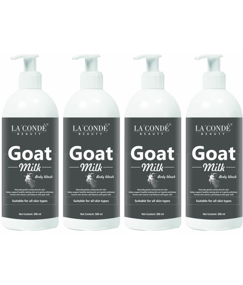     			La'Conde Goat Milk Mousse Body Wash for a  Spa Experience for moisturizing body care Body Wash 300 mL Pack of 4