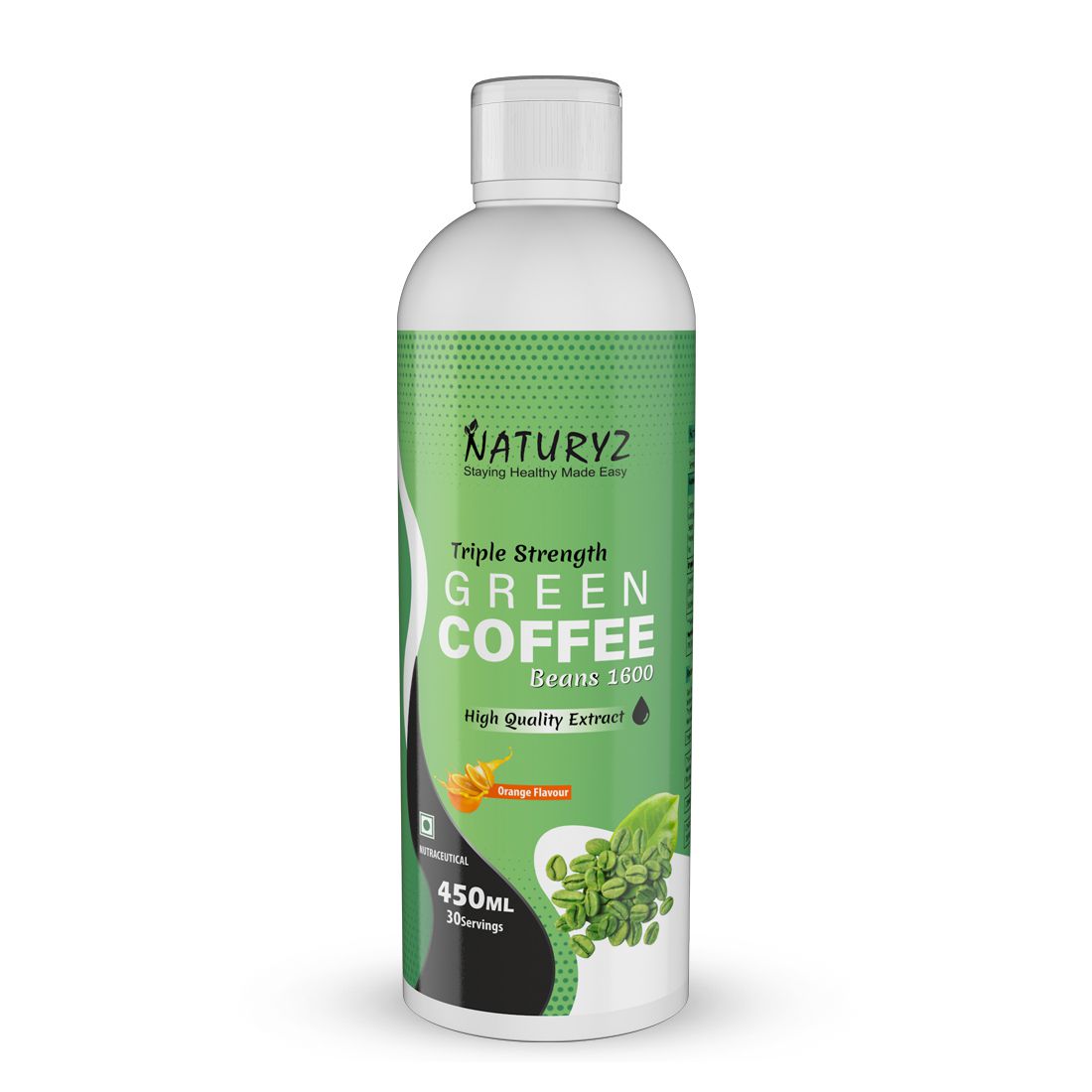     			NATURYZ Triple Strength Green Coffee Beans liquid for weight loss for Men & Women (450 ml)