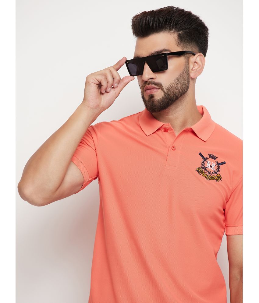     			Rare - Coral Cotton Blend Regular Fit Men's Polo T Shirt ( Pack of 1 )