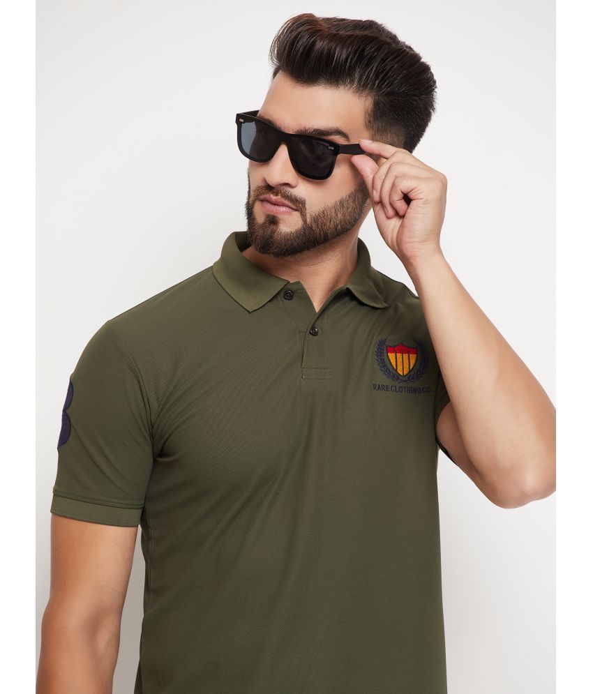     			Rare - Olive Green Cotton Blend Regular Fit Men's Polo T Shirt ( Pack of 1 )