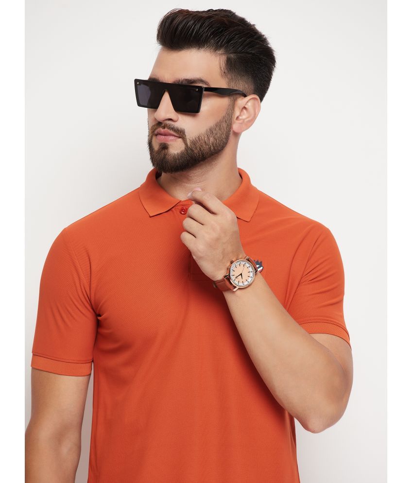     			Rare - Rust Brown Cotton Blend Regular Fit Men's Polo T Shirt ( Pack of 1 )