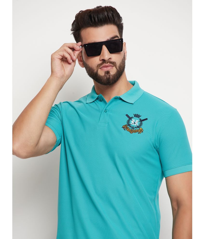     			Rare - Turquoise Cotton Blend Regular Fit Men's Polo T Shirt ( Pack of 1 )