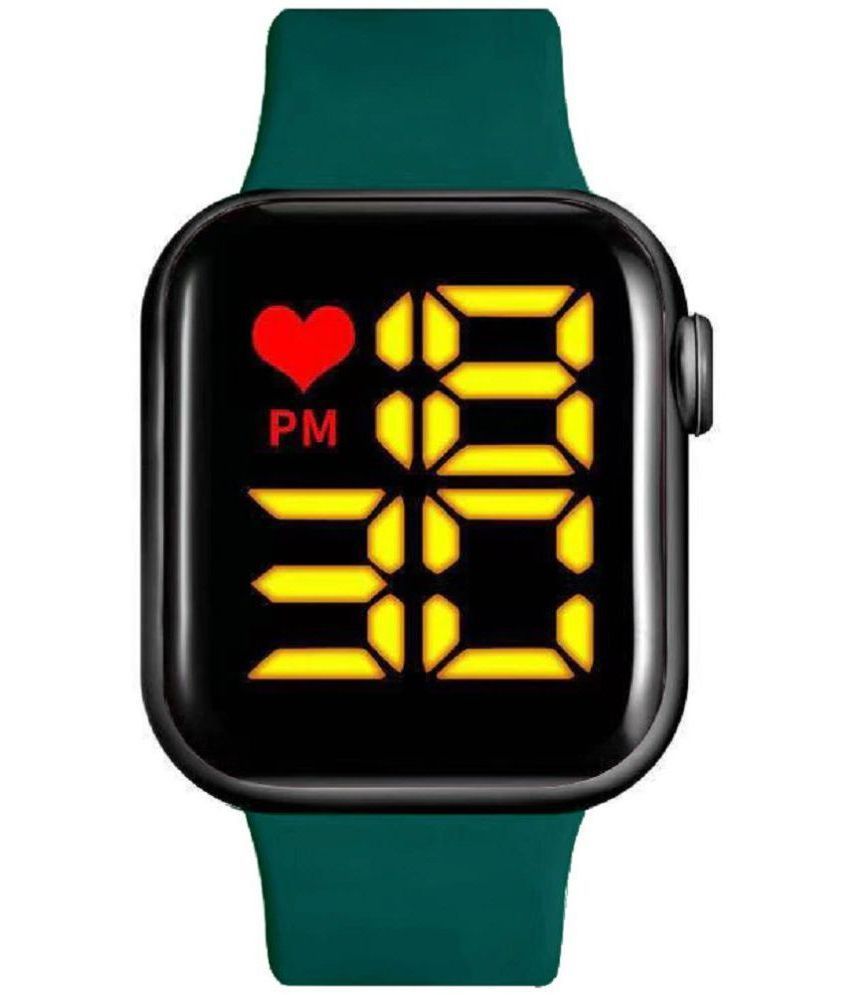     			Renaissance Traders - Green Silicon Digital Men's Watch