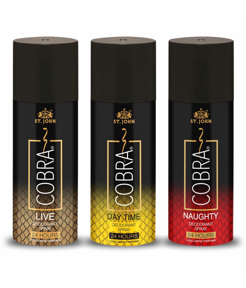     			St. John - Live,Day Time & Naughty 150ml Each Deodorant Spray for Men 450 ml ( Pack of 3 )
