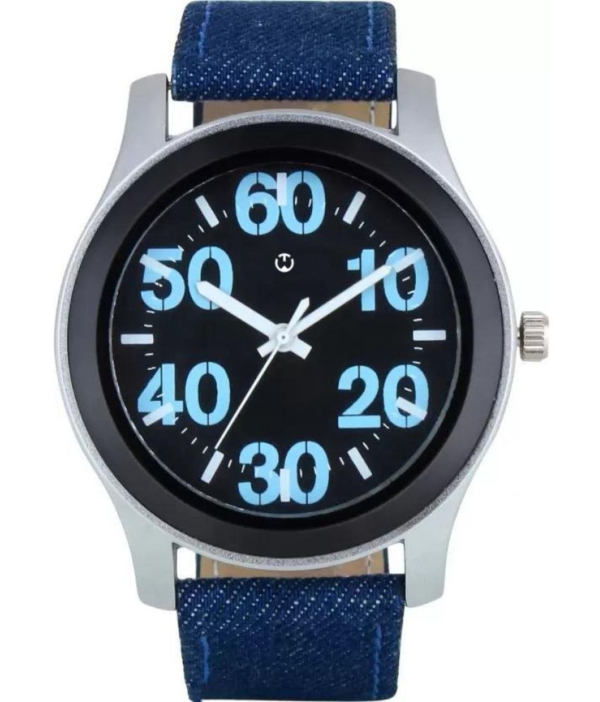     			Wizard Times - Blue Leather Analog Men's Watch