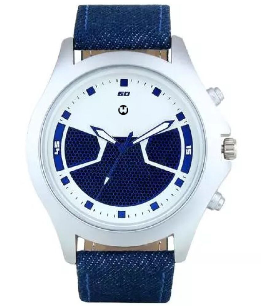     			Wizard Times - Blue Leather Analog Men's Watch