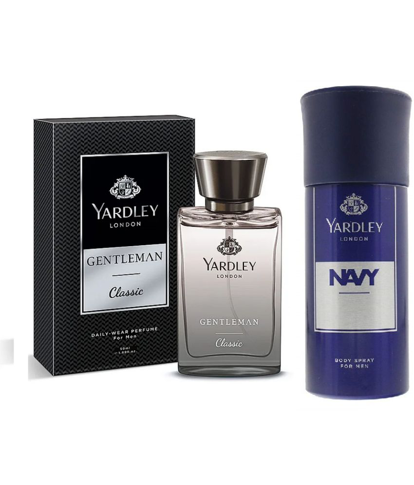     			Yardley London - CLASSIC PERFUME 50ML, NAVY DEODORANT 150ML Eau De Parfum (EDP) For Unisex 200ML ( Pack of 2 )