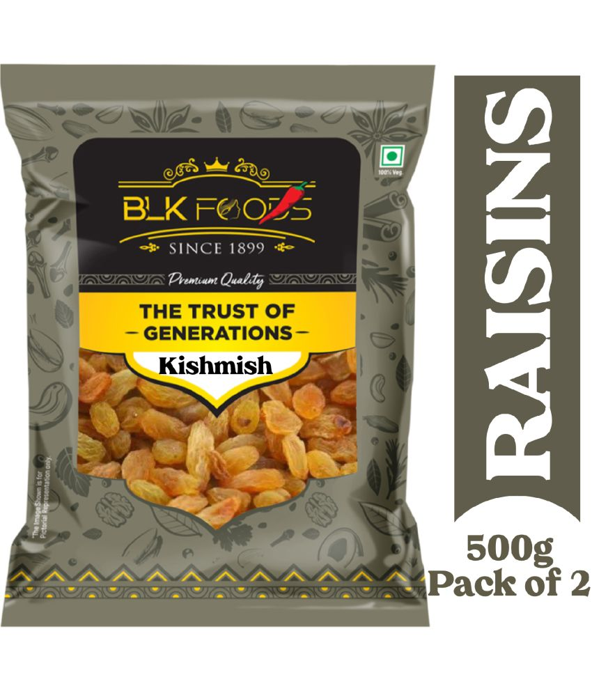     			BLK FOODS Raisin (Kishmish) 1000 g Pack of 2