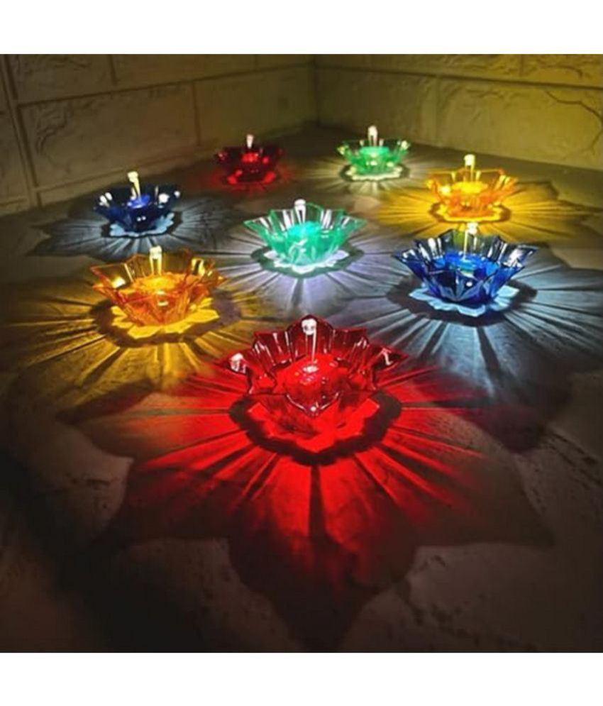     			TINUMS - Multicolor Plastic Diwali Diya