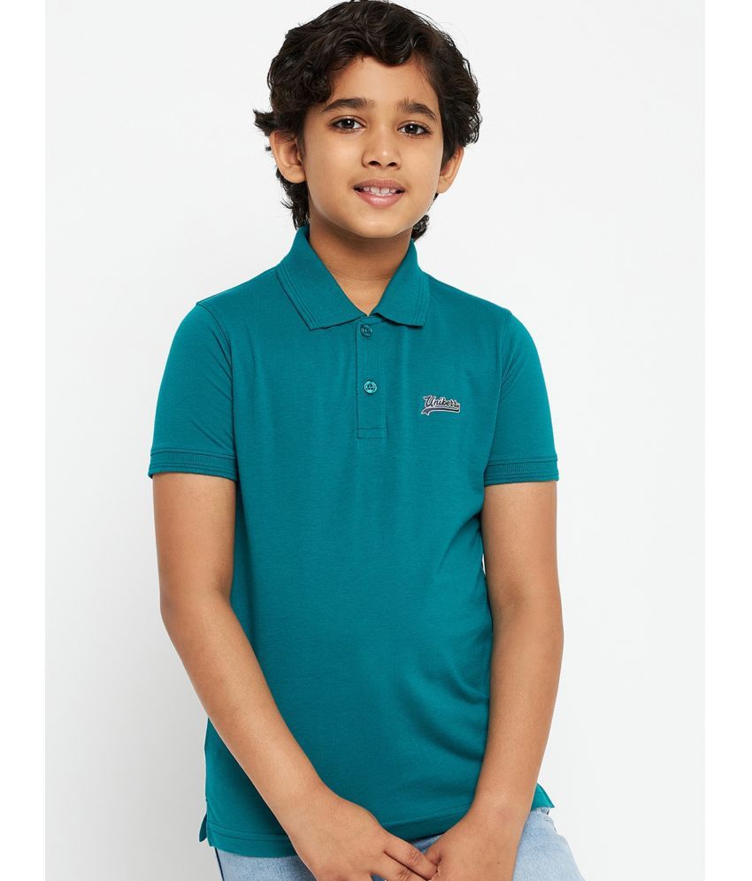     			UNIBERRY - Teal Cotton Blend Boy's Polo T-Shirt ( Pack of 1 )