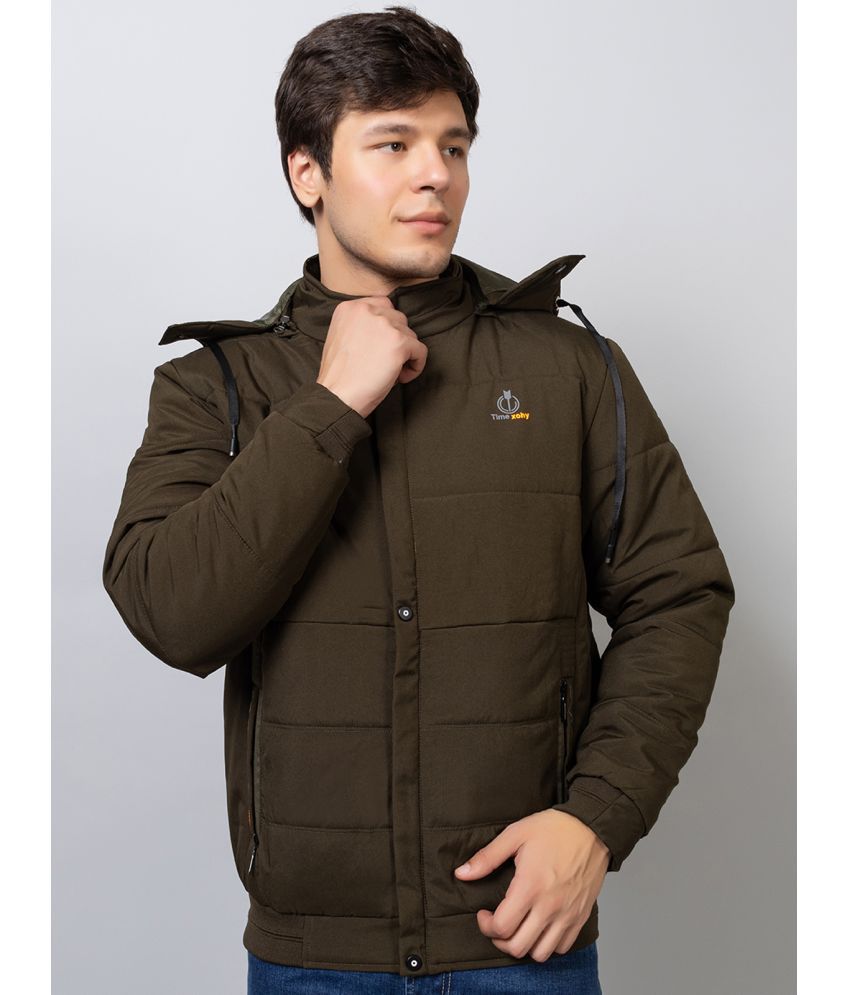     			xohy Cotton Blend Men's Quilted & Bomber Jacket - Green ( Pack of 1 )