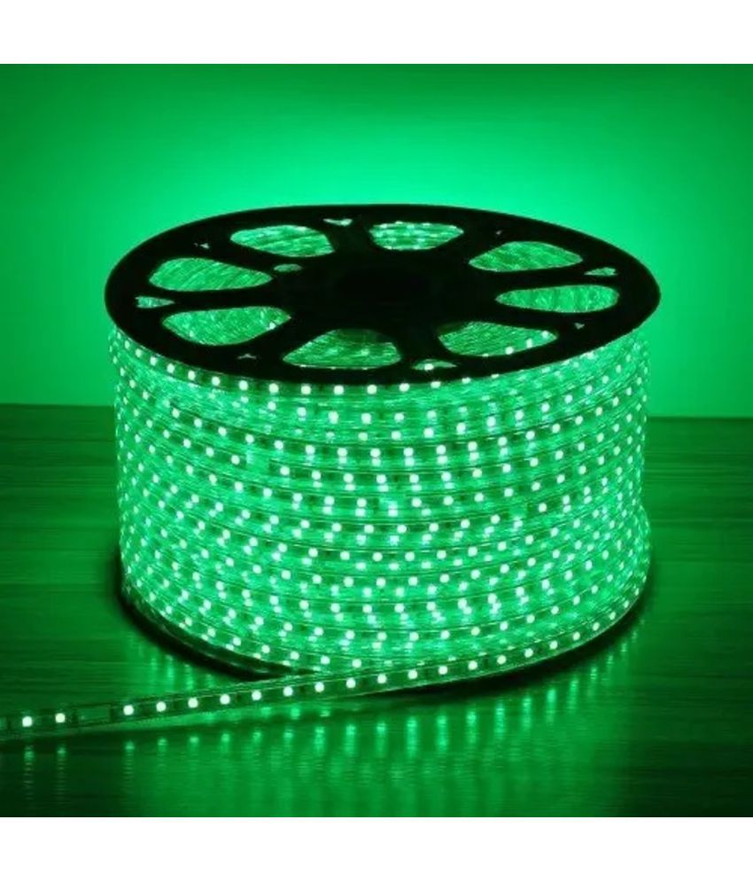     			DAJUBHAI 15M/120 LED  Green Colour LED Rope Strip Light with Free Adapter