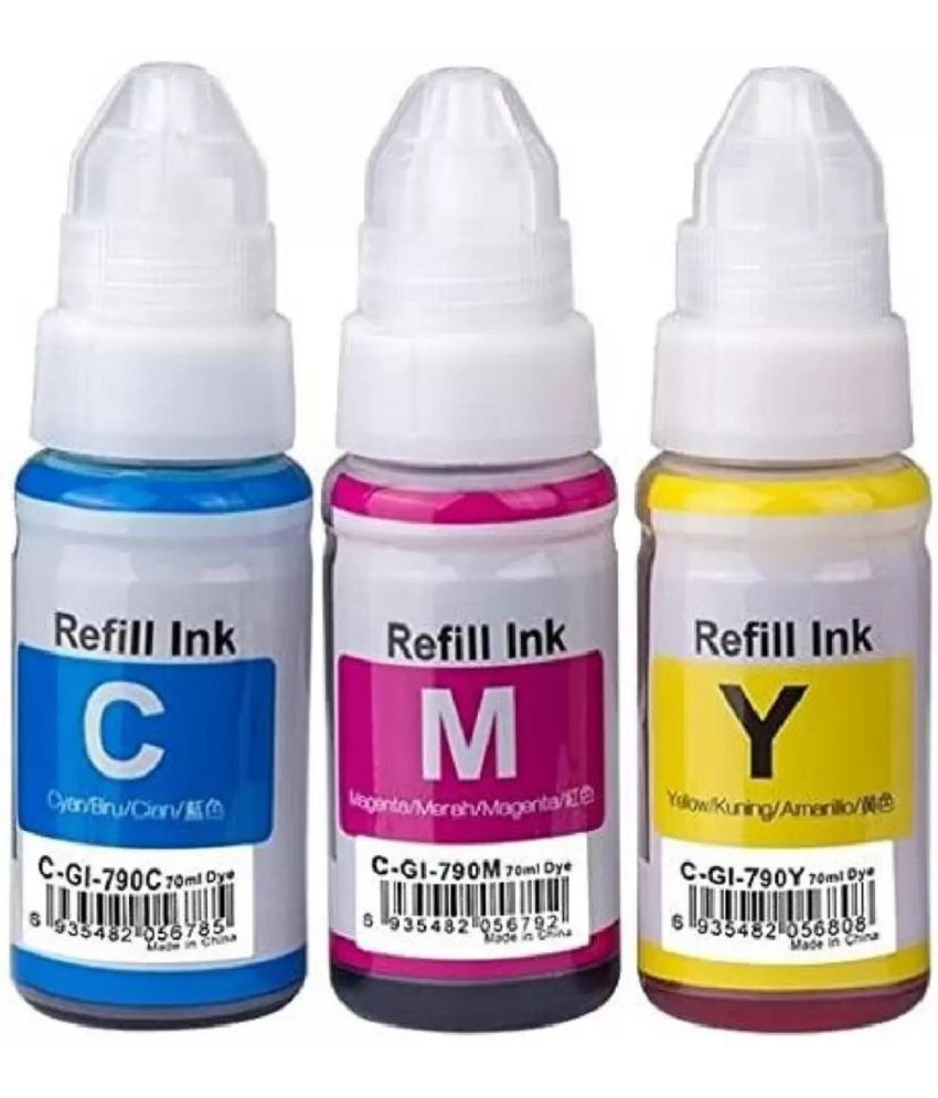     			TEQUO 790 INK Multicolor Pack of 3 Cartridge for GI-790 INK Printers G1000,G1010,G1100,G2000,G2002,G2010,G2012,G2100,G3000,G3010,G3012,G3100