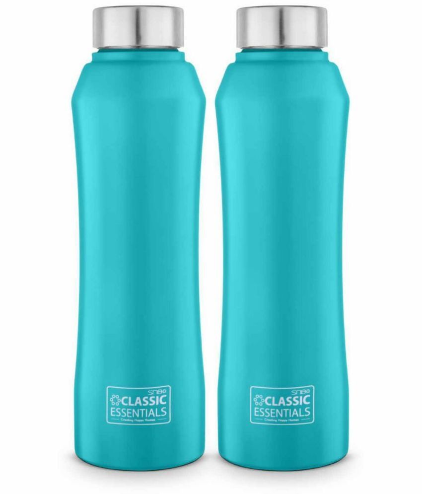     			Classic Essentials McKinley Color Water Bottle For Fridge, 1000ml Blue Fridge Water Bottle 1000 mL ( Set of 2 )