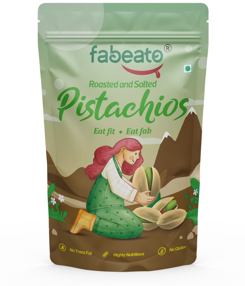     			Fabeato Premium Roasted & Salted Pistachios 200 G|Perfectly Roasted |Nutritious & Crunchier Pista Nuts |Tasty & Healthy Snacks
