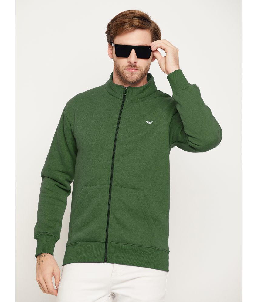     			Riss Cotton Blend High Neck Men's Sweatshirt - Green ( Pack of 1 )