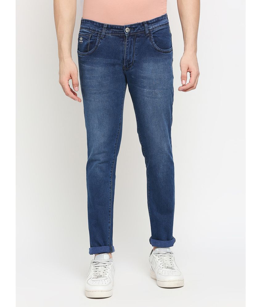     			TCI True Colors Of India Slim Fit Cuffed Hem Men's Jeans - Mid Blue ( Pack of 1 )