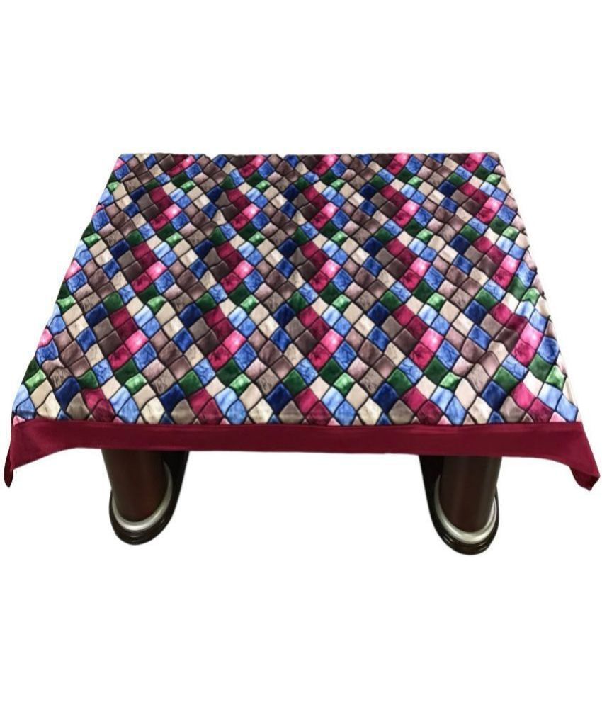     			WISEHOME Checks Cotton 4 Seater Rectangle ( 150 x 100 ) cm Pack of 1 Multicolor