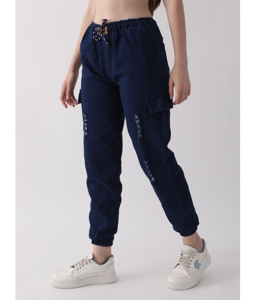     			DKGF Fashion - Navy Blue Denim Regular Fit Women's Jeans ( Pack of 1 )