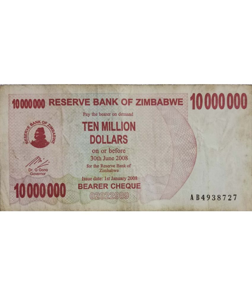     			Extremely Rare Zimbabwe 10000000 Ten Million Dollars...Hard to Find
