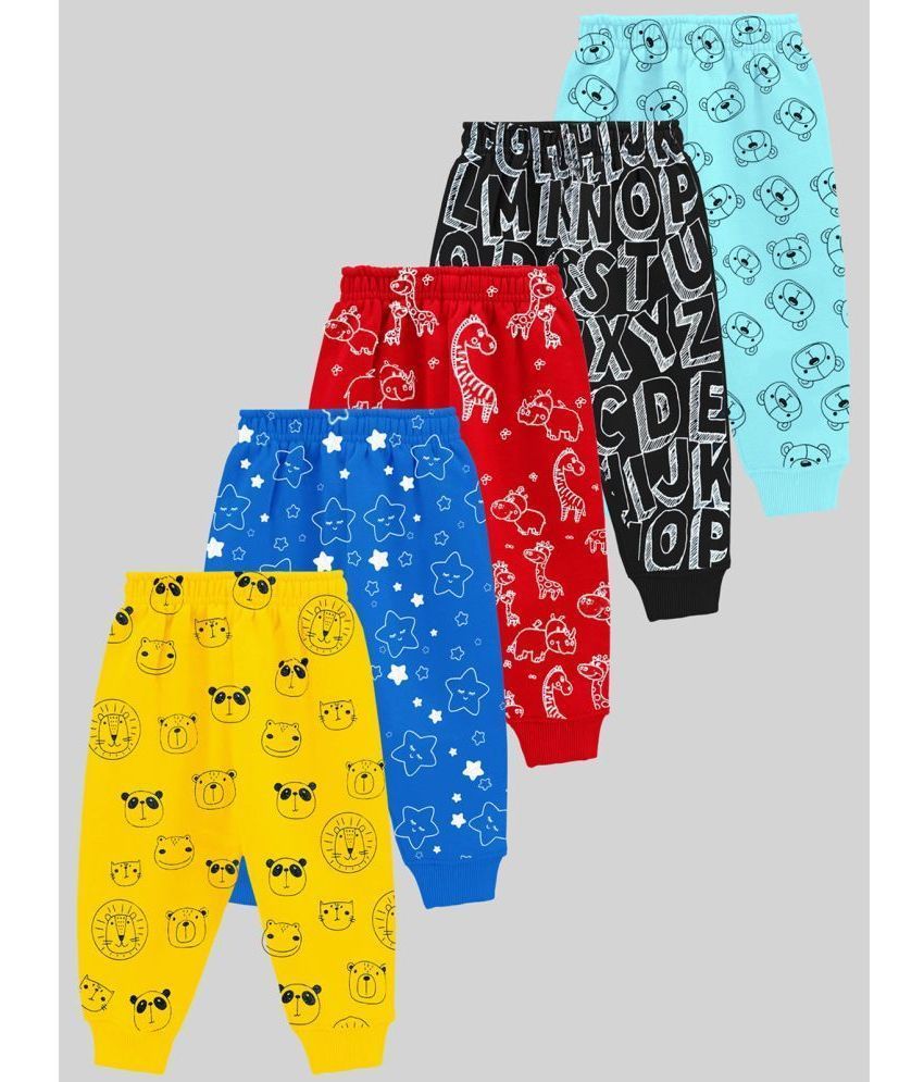     			Kuchipoo - Multi Color Cotton Blend Trackpant For Baby Boy ( Pack of 5 )