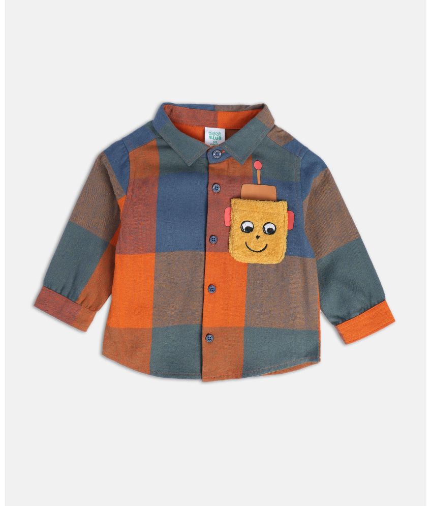     			MINI KLUB - Orange Baby Boy Shirt ( Pack of 1 )