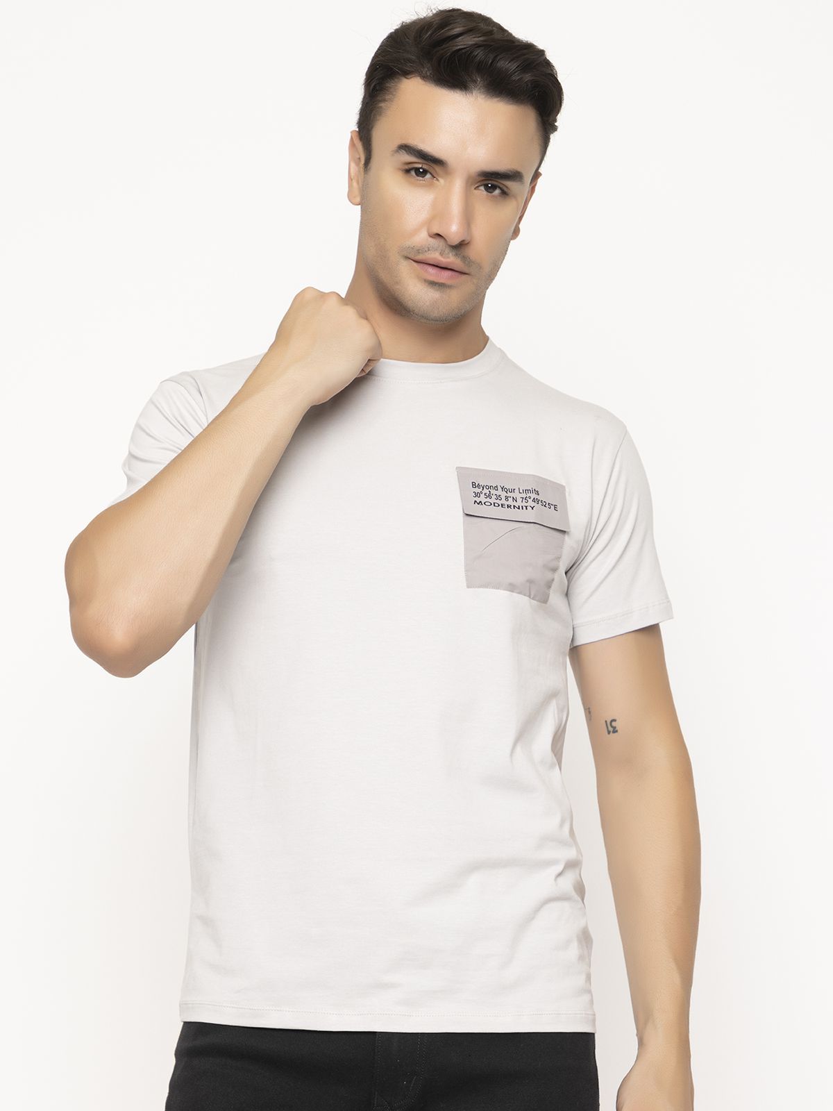     			MODERNITY Cotton Regular Fit Solid Half Sleeves Men's T-Shirt - Grey ( Pack of 1 )