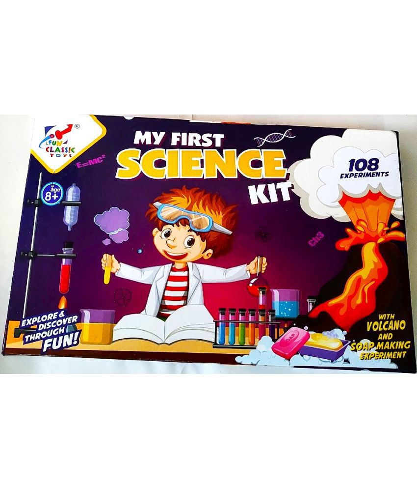     			My First Science Kit with 108 Experiments with Volcano & Soap Making,Science Kit  (Multicolor)