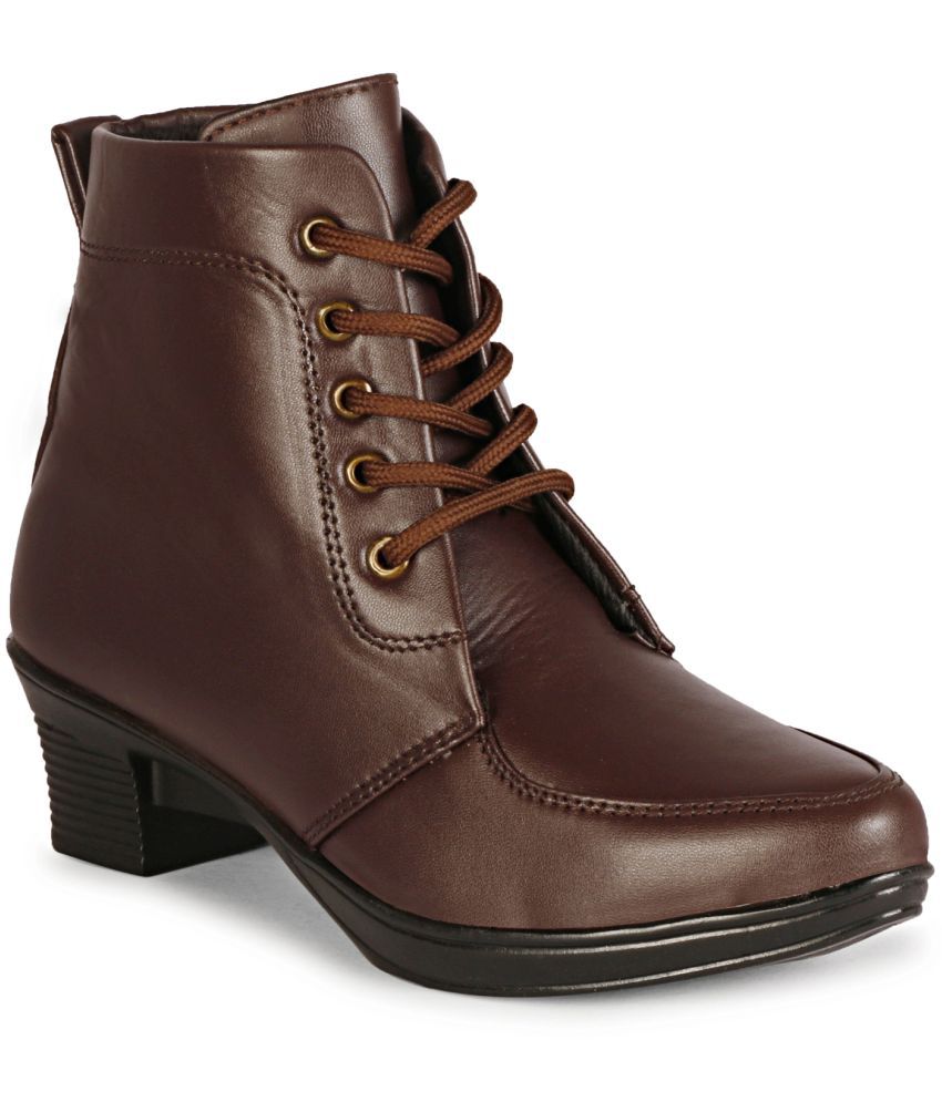     			Saheb - Brown Women's Ankle Length Boots