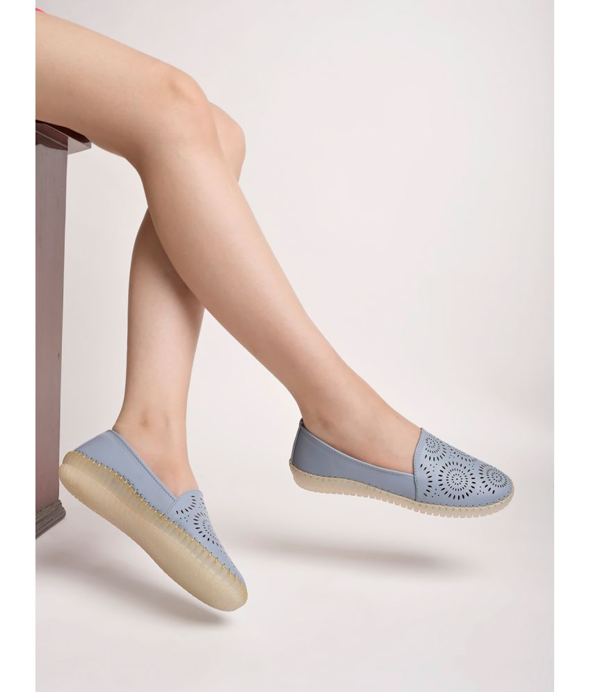     			Shoetopia Blue Women's Loafers