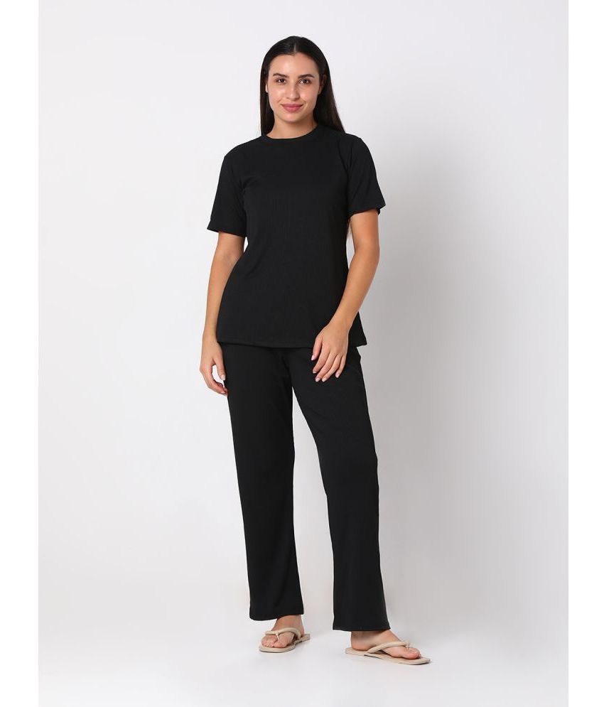     			Smarty Pants - Black Cotton Women's Nightwear Nightsuit Sets ( Pack of 1 )