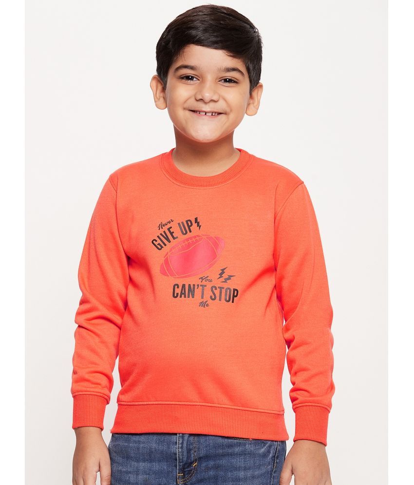     			UBX - Orange Fleece Boys Sweatshirt ( Pack of 1 )