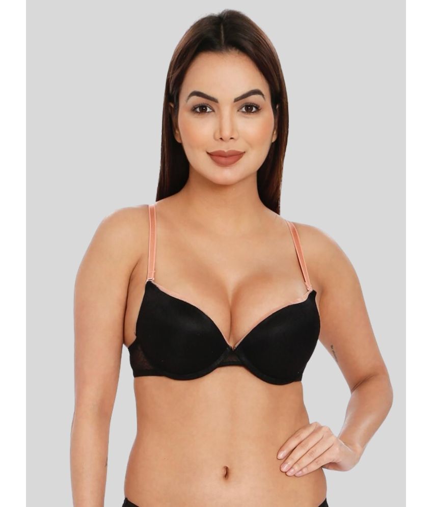     			ILRASO - Black Elastane Lightly Padded Women's Push Up Bra ( Pack of 1 )