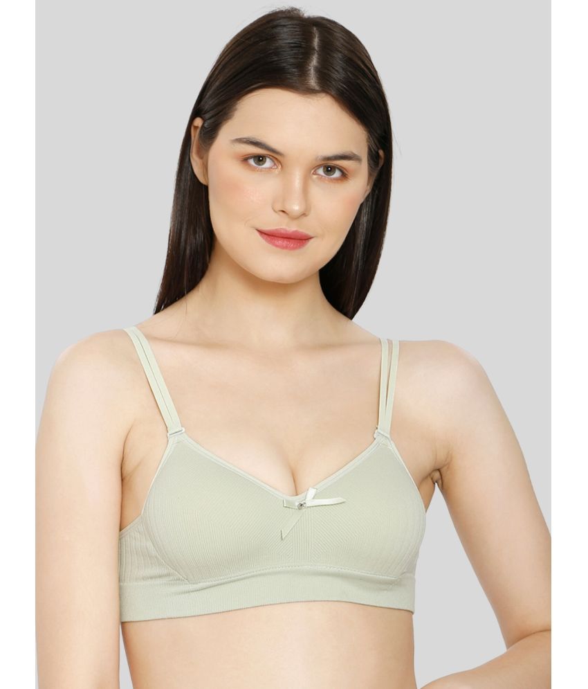     			ILRASO - Green Cotton Non Padded Women's T-Shirt Bra ( Pack of 1 )