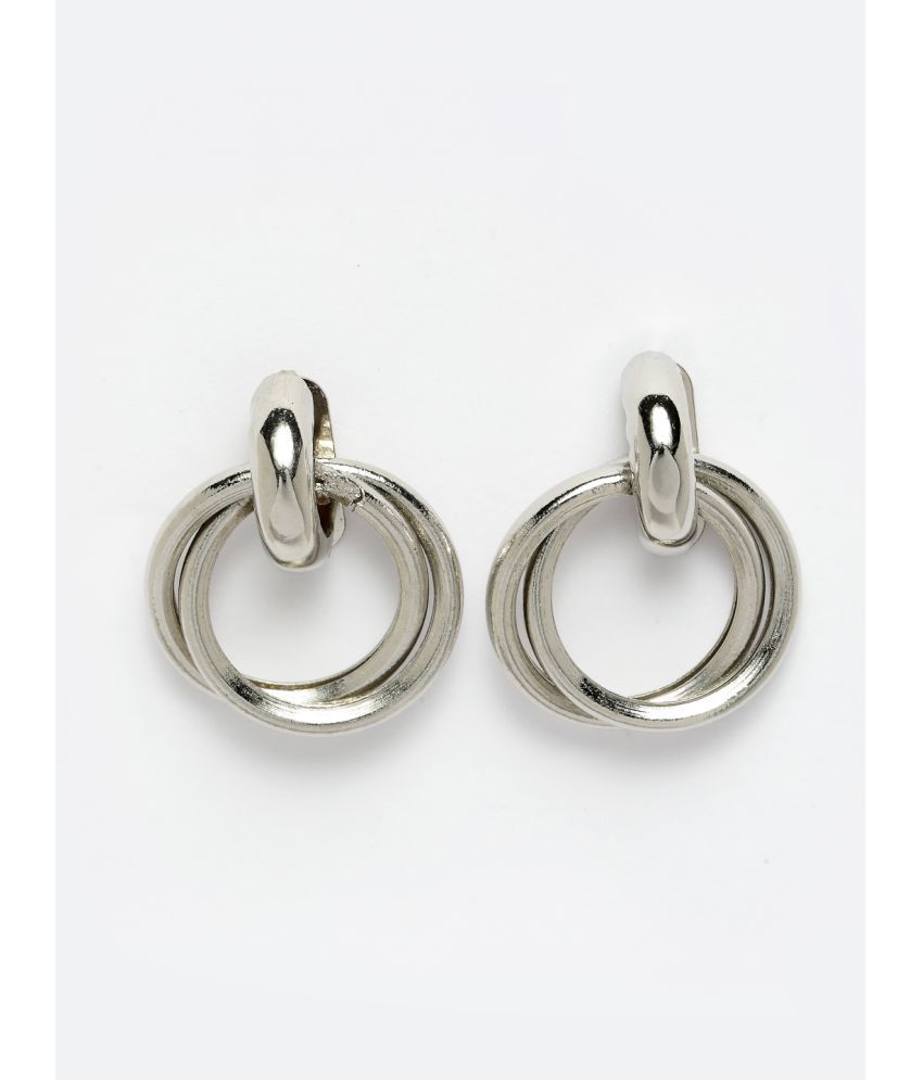     			NVR - Silver Hoops Earrings ( Pack of 1 )