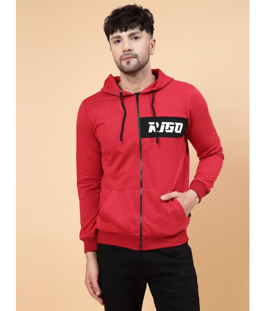     			Rigo Fleece Men's Casual Jacket - Red ( Pack of 1 )