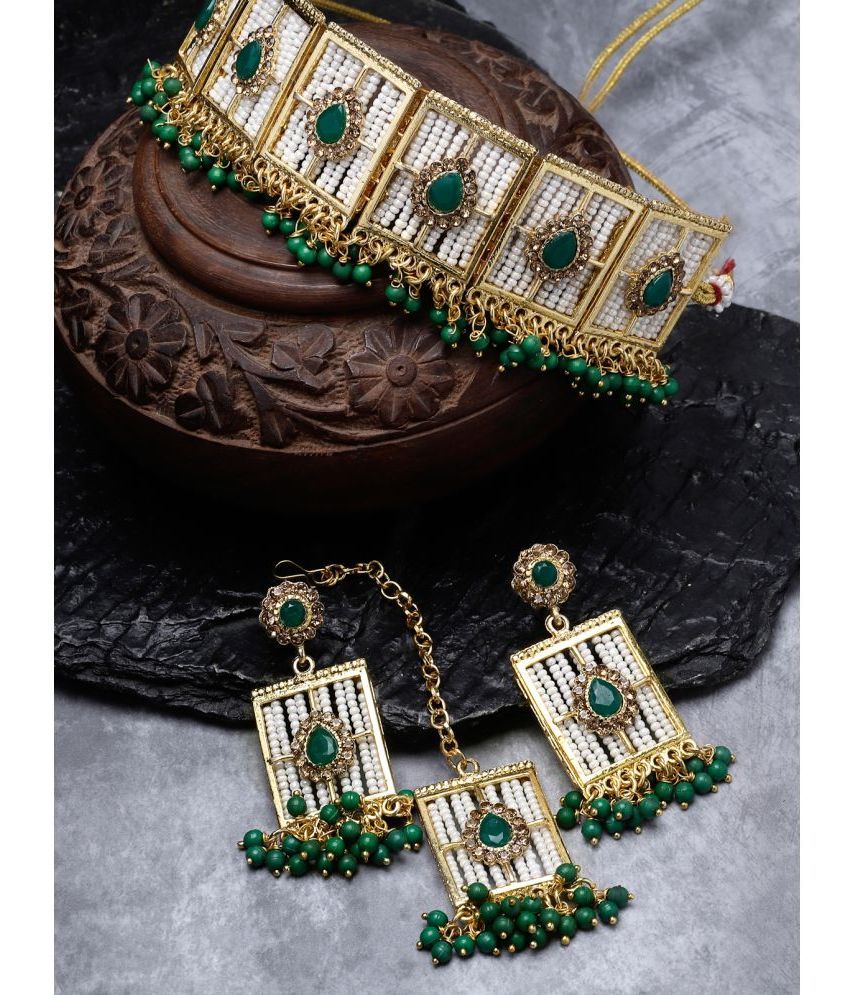     			Sukkhi Green Alloy Necklace Set ( Pack of 1 )