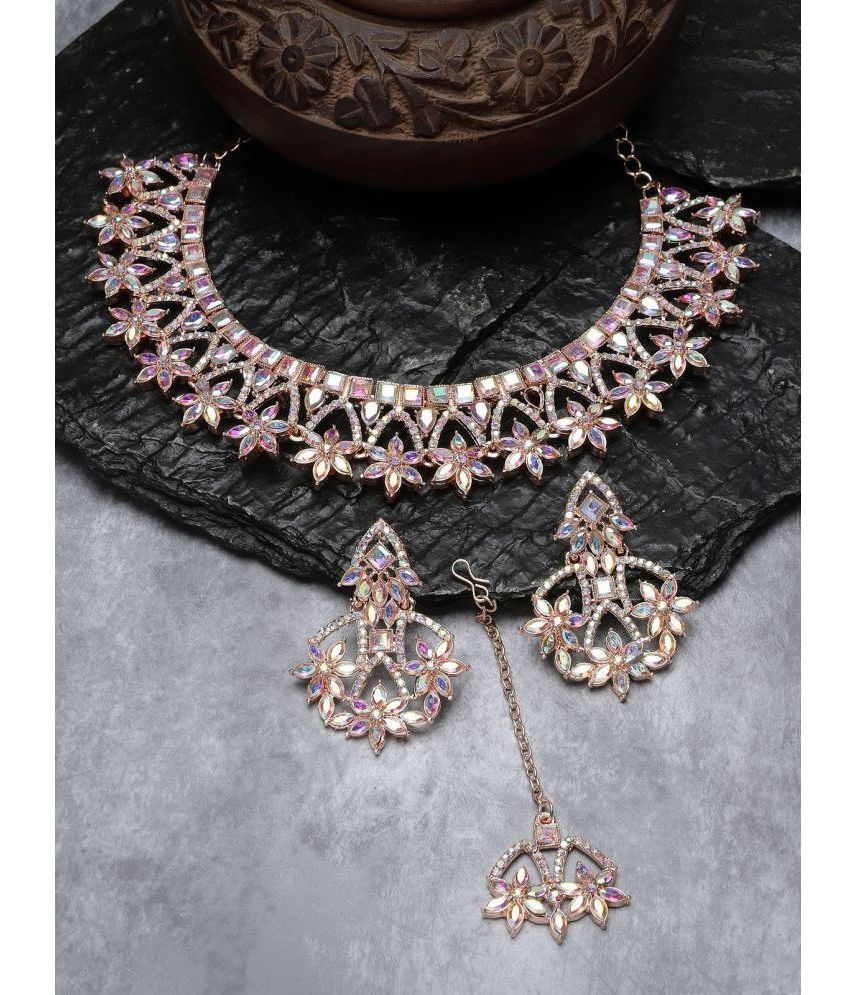     			Sukkhi Rose Gold Alloy Necklace Set ( Pack of 1 )