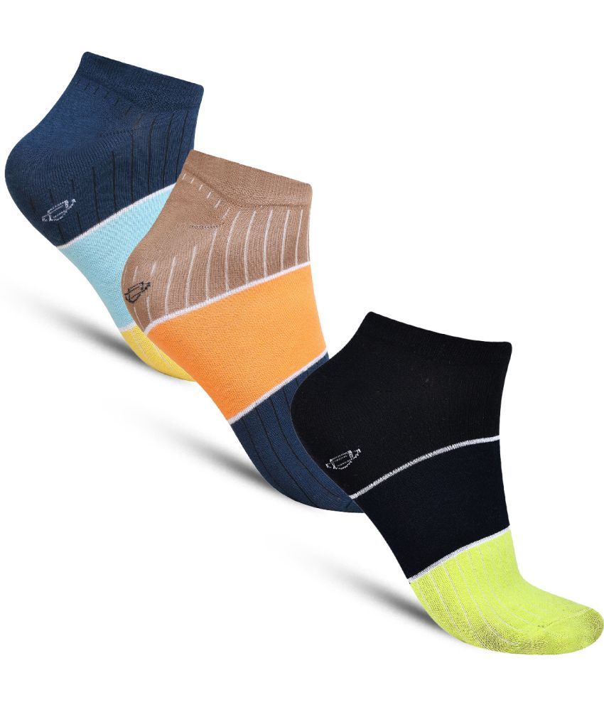     			Dollar - Cotton Men's Printed Multicolor Low Ankle Socks ( Pack of 3 )