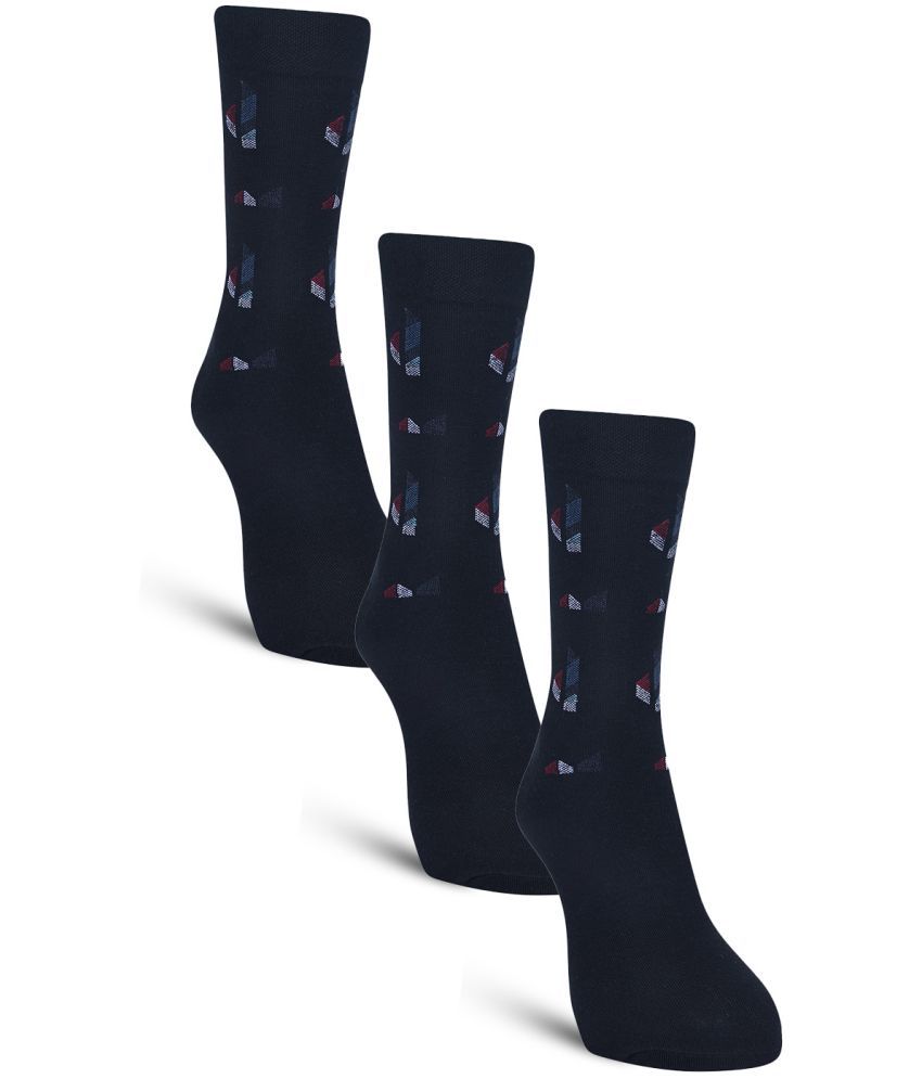     			Dollar - Cotton Men's Self Design Black Full Length Socks ( Pack of 3 )