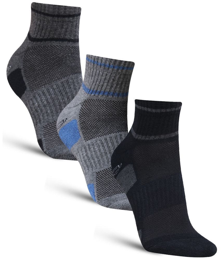     			Dollar - Cotton Men's Self Design Multicolor Ankle Length Socks ( Pack of 3 )