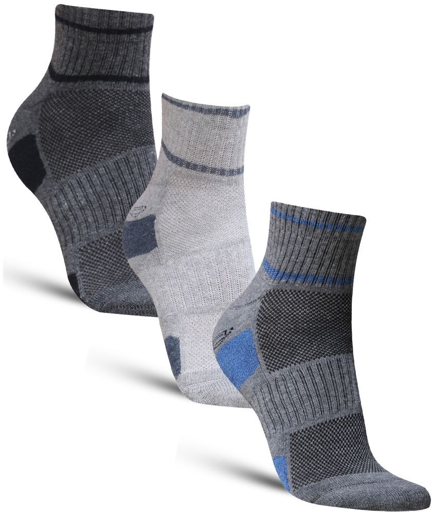     			Dollar - Cotton Men's Self Design Multicolor Ankle Length Socks ( Pack of 3 )