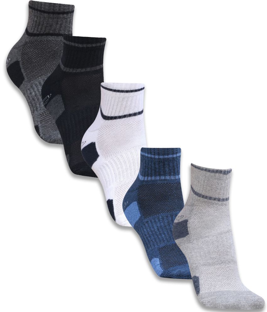     			Dollar - Cotton Men's Self Design Multicolor Ankle Length Socks ( Pack of 5 )