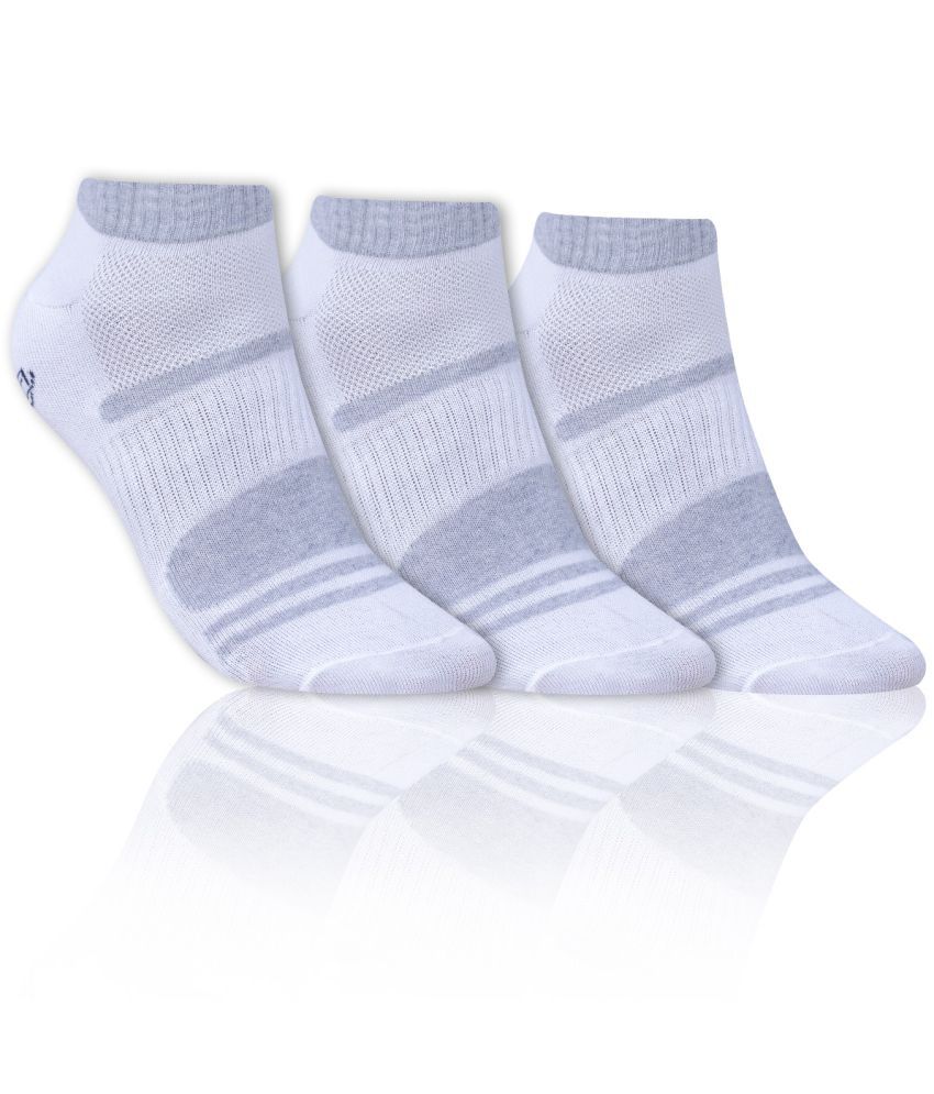     			Dollar - Cotton Men's Solid Light Grey Low Ankle Socks ( Pack of 3 )