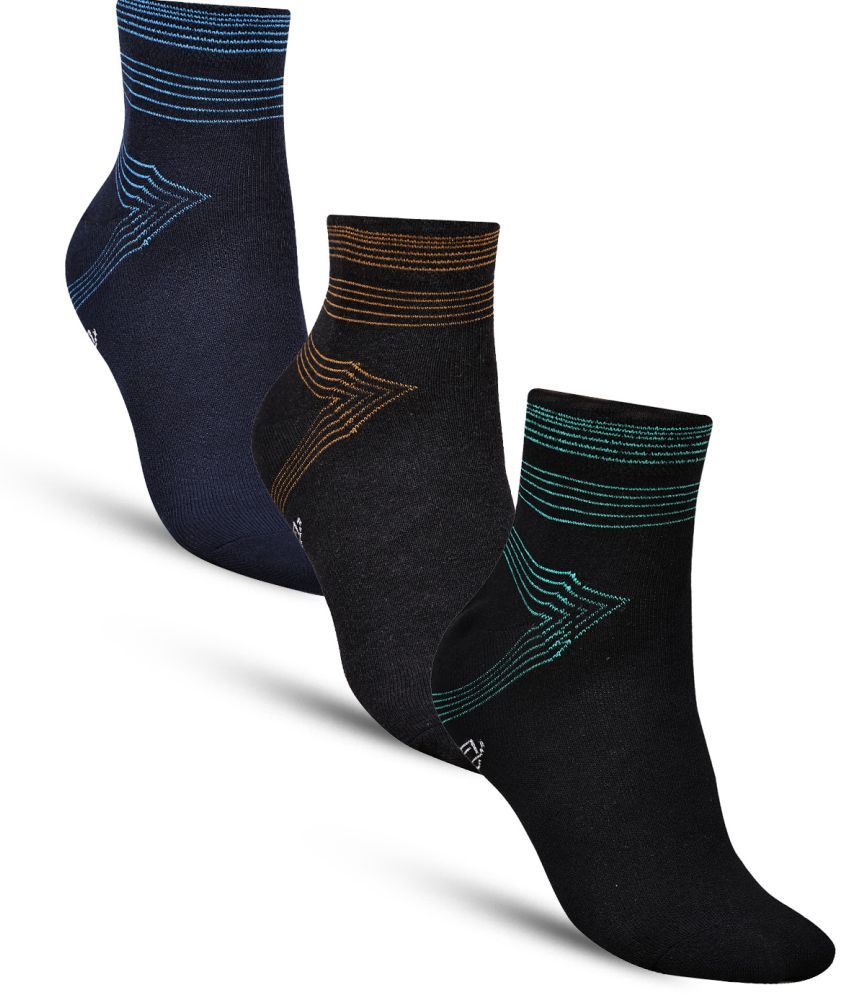     			Dollar - Cotton Men's Solid Multicolor Ankle Length Socks ( Pack of 3 )