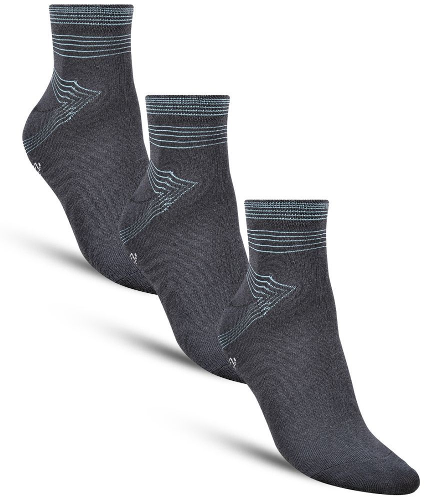     			Dollar - Cotton Men's Solid Light Grey Ankle Length Socks ( Pack of 3 )