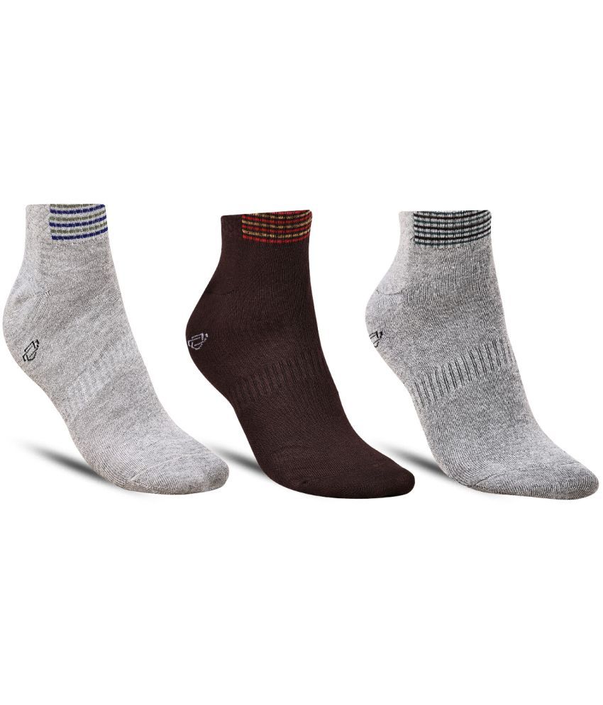     			Dollar - Cotton Men's Solid Multicolor Ankle Length Socks ( Pack of 3 )