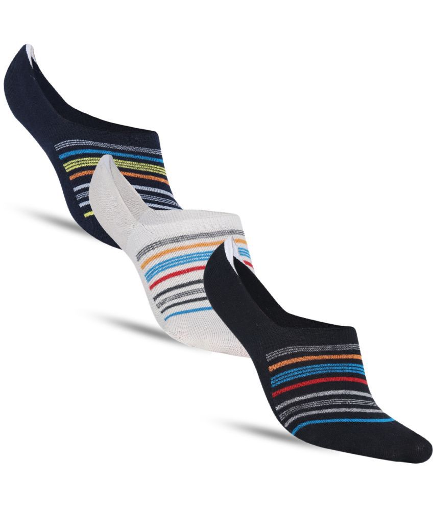     			Dollar - Cotton Men's Striped Multicolor Sneaker Socks ( Pack of 3 )