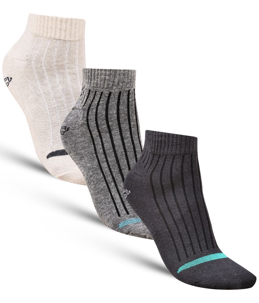     			Dollar - Cotton Men's Striped Multicolor Ankle Length Socks ( Pack of 3 )