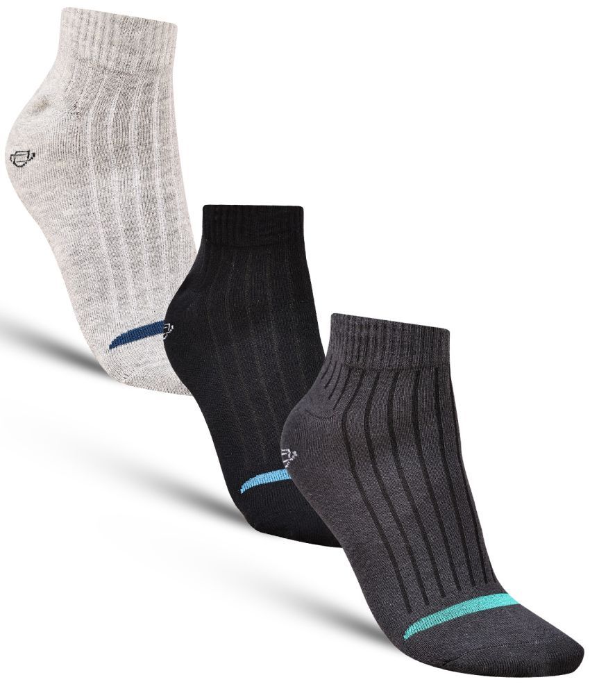     			Dollar - Cotton Men's Striped Multicolor Ankle Length Socks ( Pack of 3 )